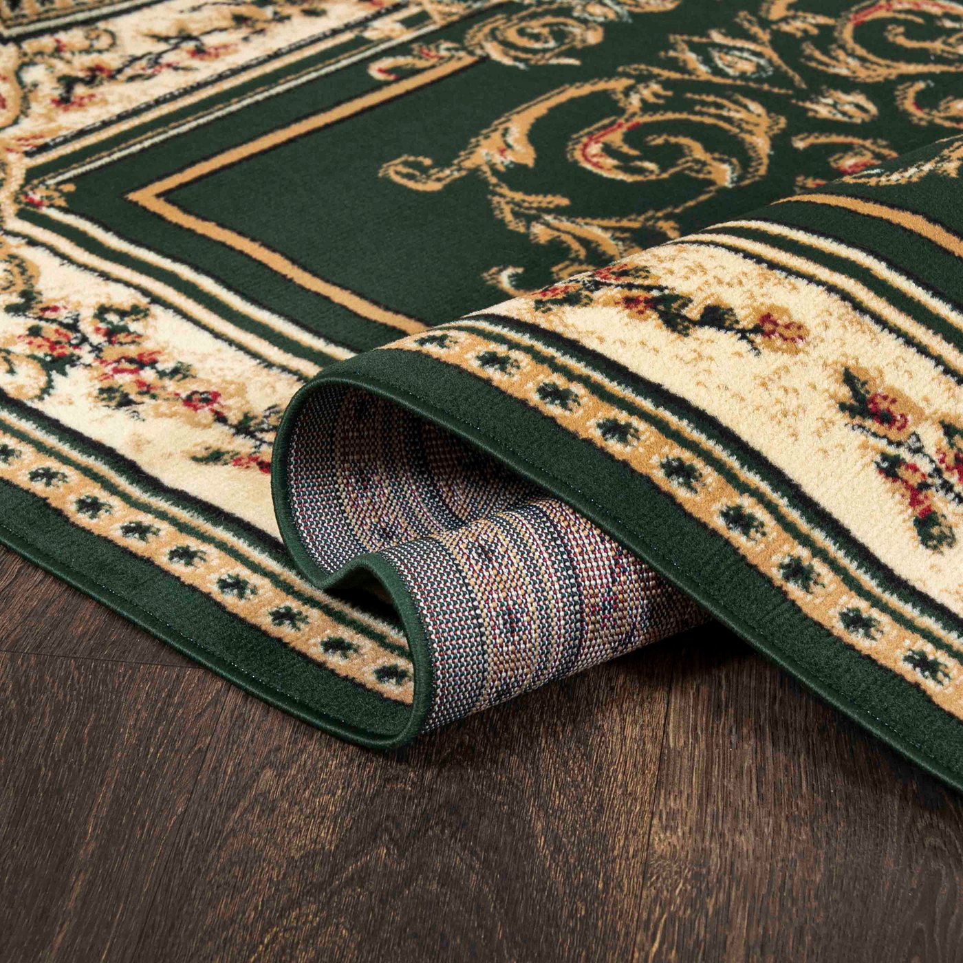 Mazovia Orientteppich Klassisch Orientalisch Grün Wohnzimmer, Schlafzimmer, Büro, Esszimmer, Fußbodenheizung Bild 4