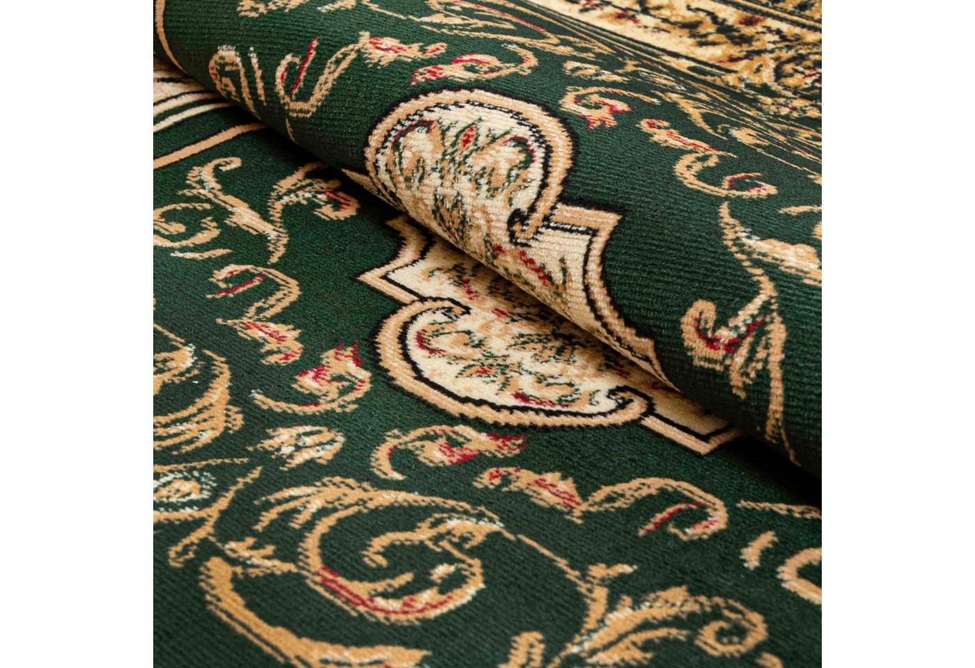 Mazovia Orientteppich Klassisch Orientalisch Grün Wohnzimmer, Schlafzimmer, Büro, Esszimmer, Fußbodenheizung Bild 5