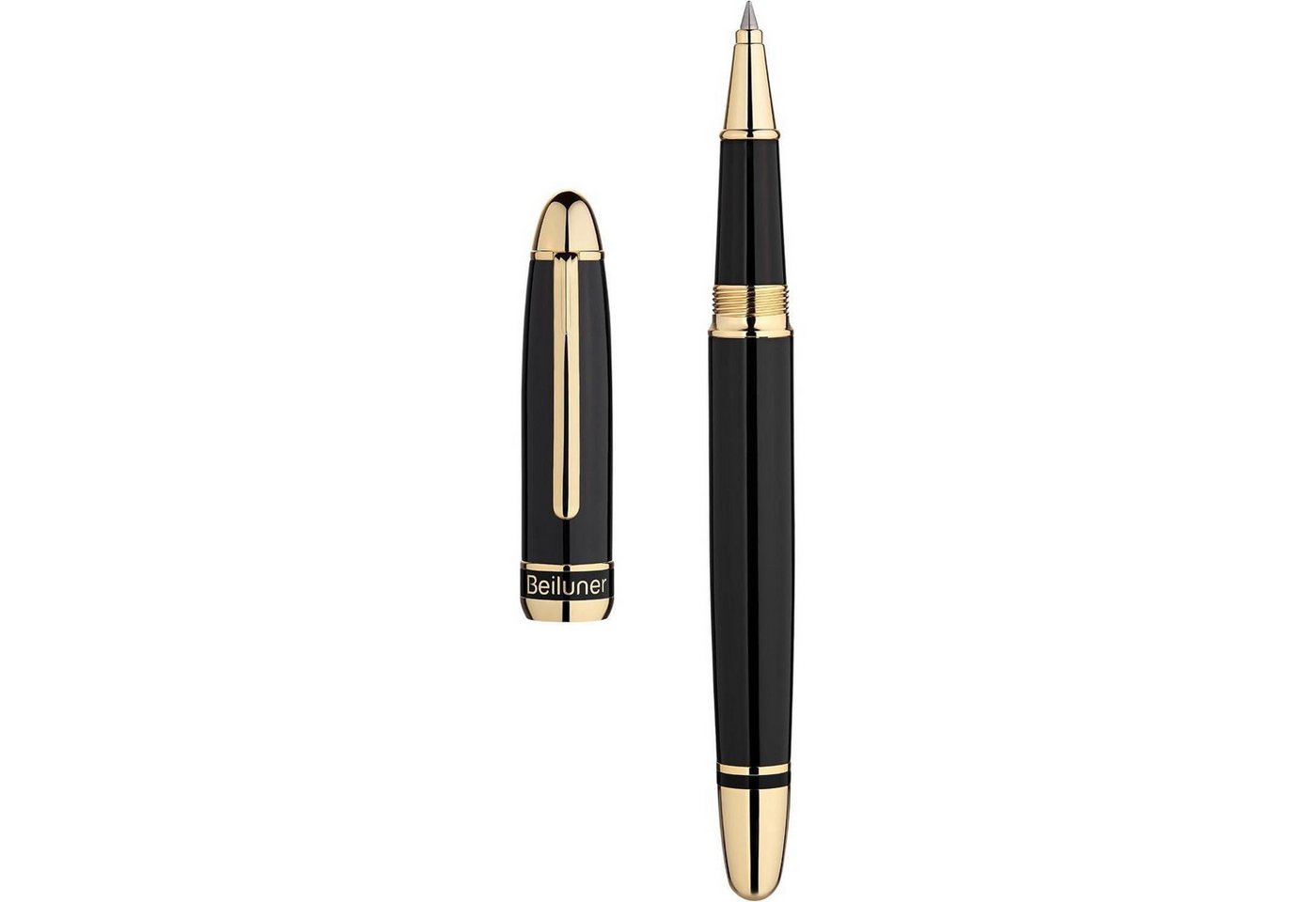 LuxusKollektion Tintenroller Rollerball Luxus Schwarz/Gold 24K Gold Piano Lack Bild 2
