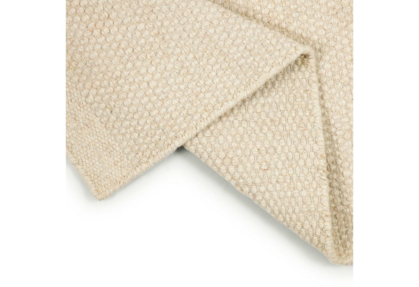 Elegant Floors Teppich Kelim Taupe, rechteckig, Höhe: 9 mm, Wolle, Rechteckig, Höhe: 9 mm, Weiche Haptik, pflegeleicht und für Fußbodenheizung geeignet