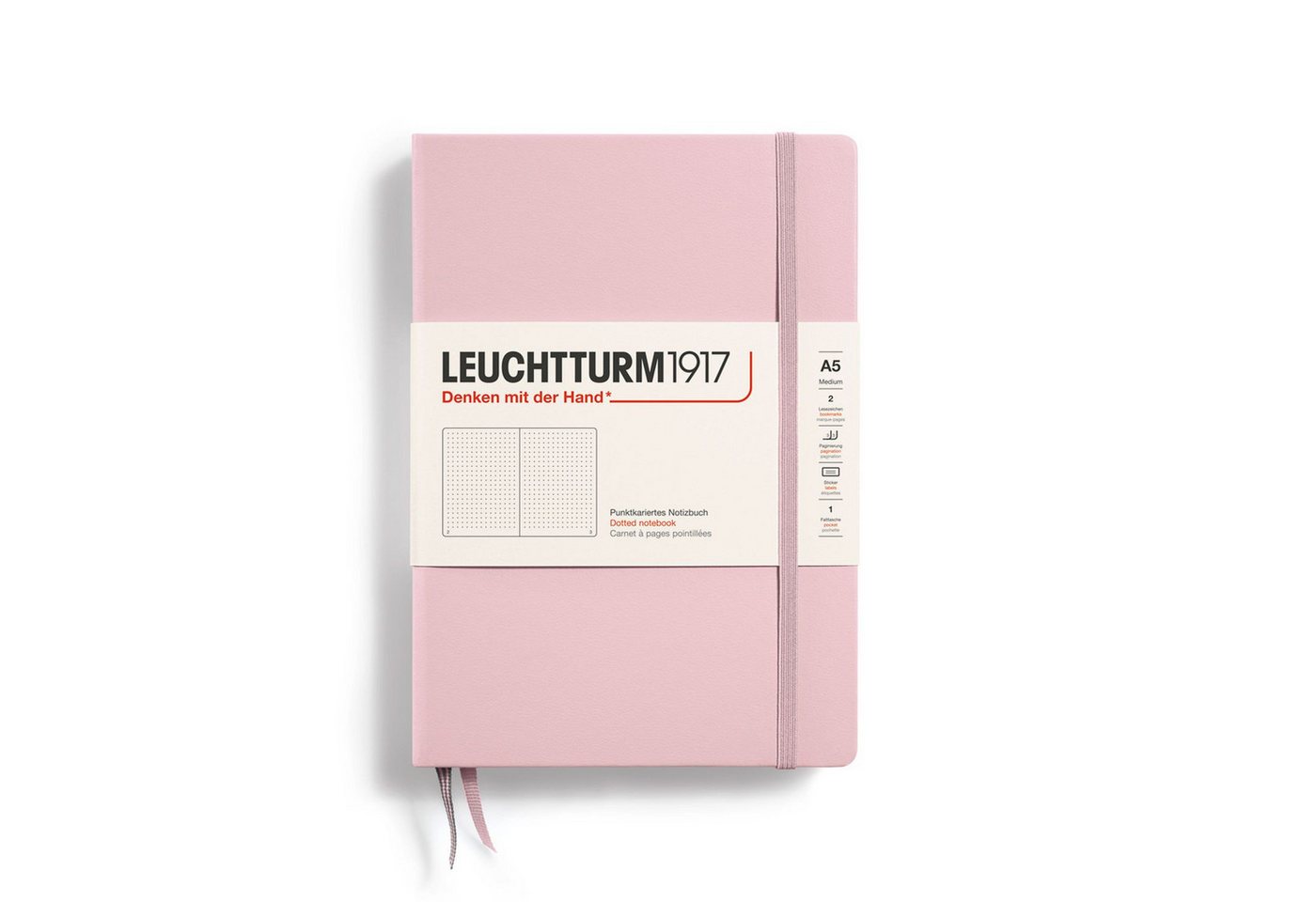 Leuchtturm1917 Notizbuch Medium A5 Hardcover Puder Dotted