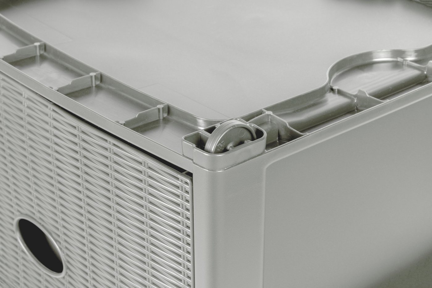 KreLeo Rollcontainer mit 4 Schüben im Rattan Design (Schmale) (Farbe wählbar) Bild 2