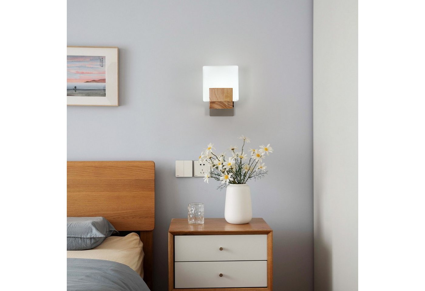 Riserva LED Wandleuchte Einfache Wandlampe,kreative Dekolampe,für Flur,Innenhof,Café, LED wechselbar