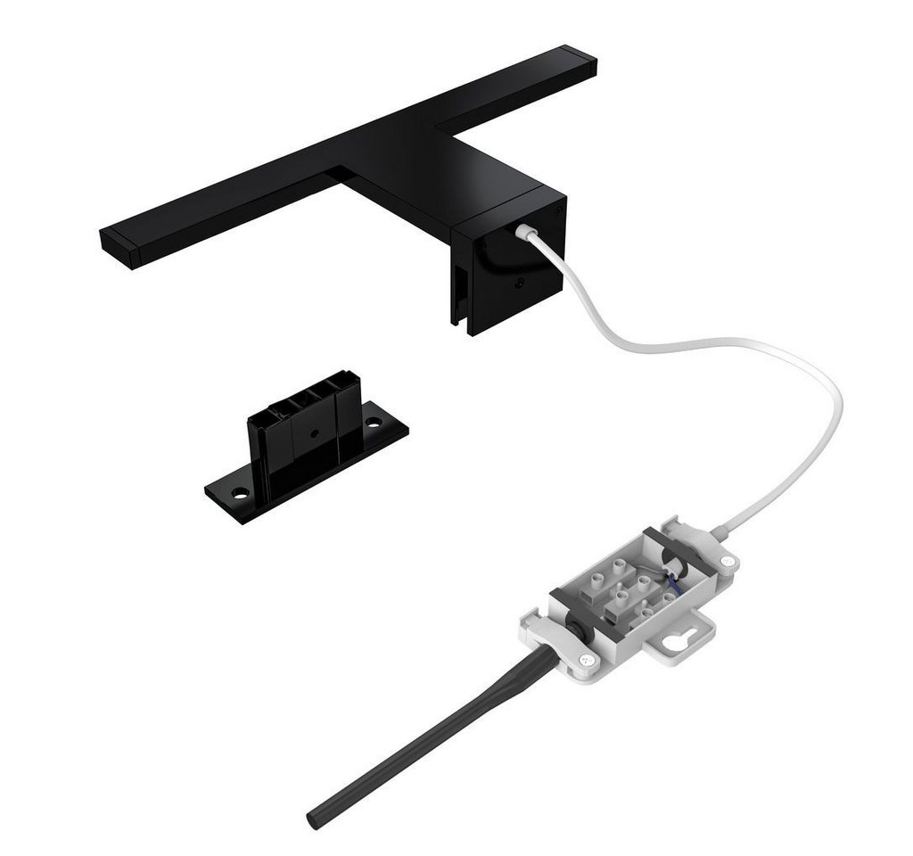 B.K.Licht LED Spiegelleuchte Badleuchte LED Spiegelleuchte 30cm Schminklicht, LED fest integriert, 2700K - Extra-Warmweiß, 4000K 5W 650lm Badezimmer-Beleuchtung Spiegelschrank schwarz - BKL1405 Bild 3