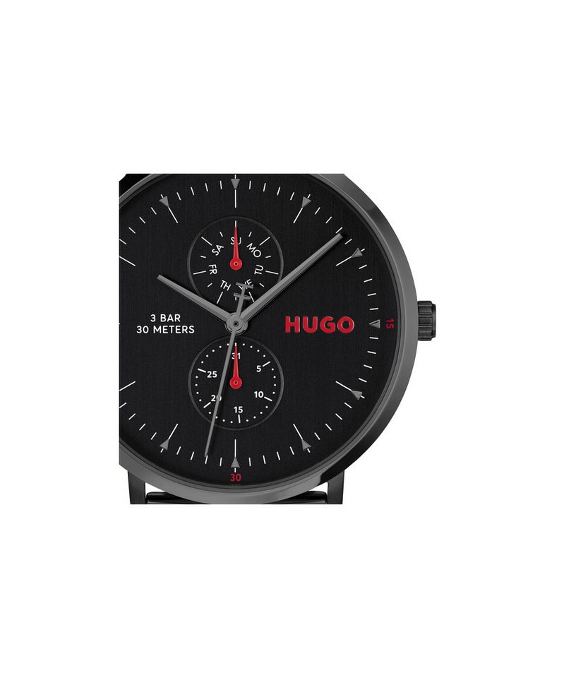 HUGO Multifunktionsuhr #STYLE 1530459, Quarzuhr, Armbanduhr, Herrenuhr, Edelstahlarmband, analog Bild 3
