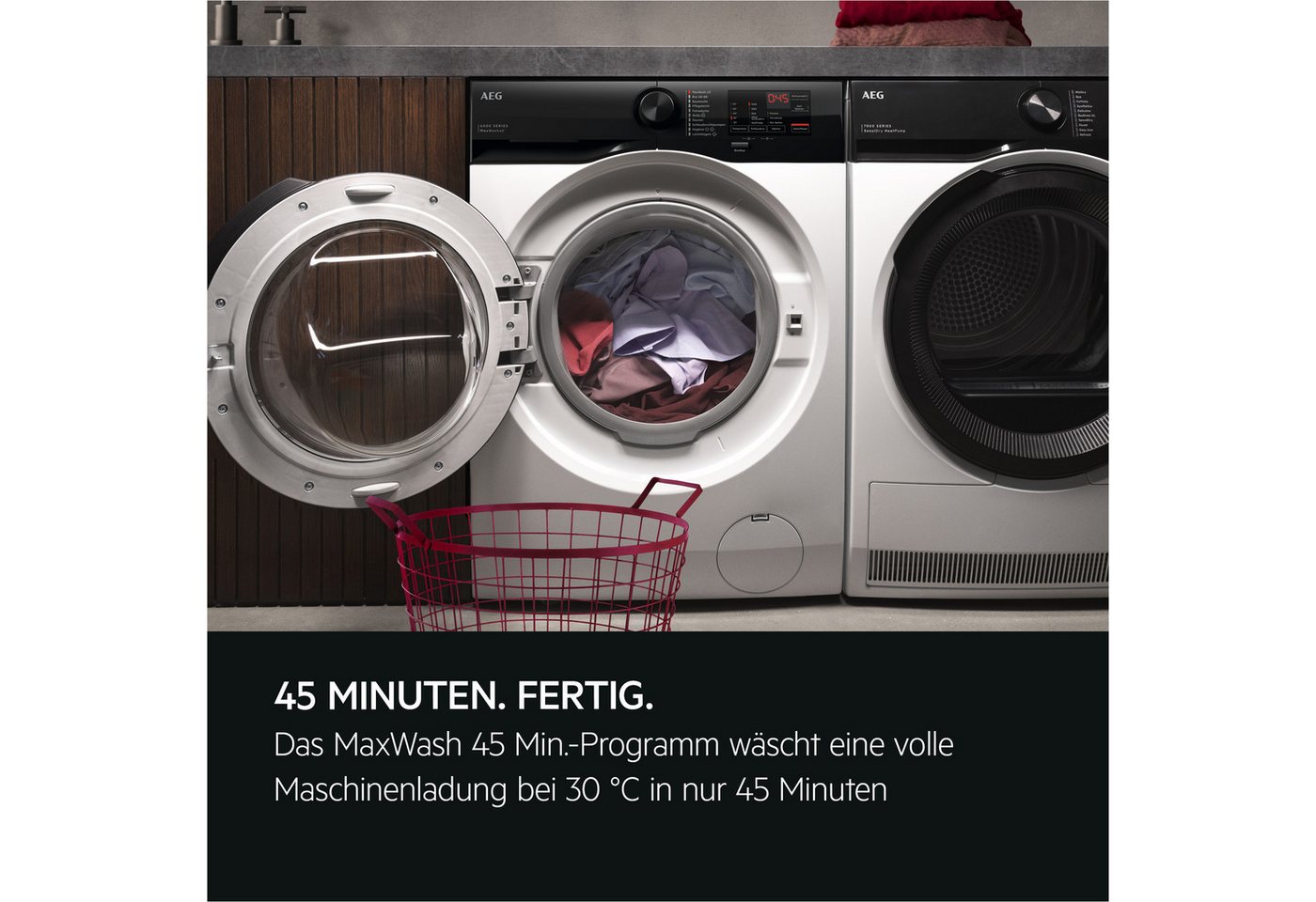AEG Waschmaschine 6000 LR6EE49FL, 9 kg, 1400 U/min, Volle Ladung in 45 Min. – sauber dank KI WashAssist, auch mit PODS Bild 2