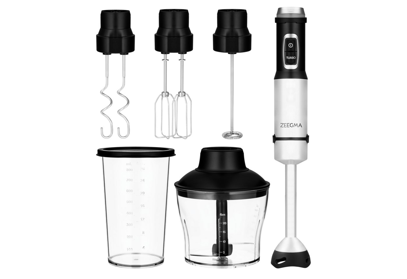 Zeegma Stabmixer Handy-Chef, 1500,00 W, Set 5in1 Metallgehäuse 17 Stufen + Turbo TOP Bild 5
