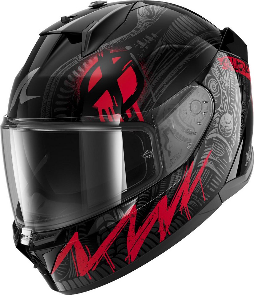 Shark Motorradhelm D-Skwal 3 Shiever Helm, Antifog Beschichtet,vorbereitet Für Kommunikationssystem,geeignet