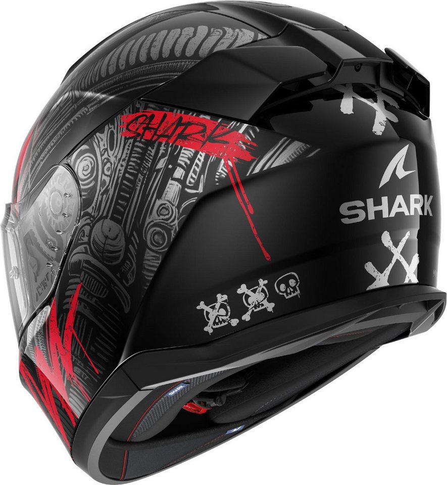 Shark Motorradhelm D-Skwal 3 Shiever Helm, Antifog Beschichtet,vorbereitet Für Kommunikationssystem,geeignet Bild 2