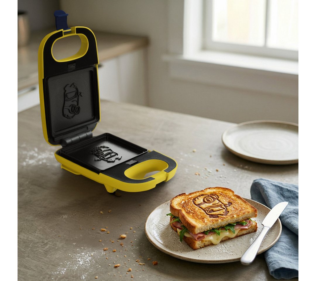 BerlingerHaus 3-in-1-Sandwichmaker Minions 3-in-1 Sandwich-, Waffel- & Grillmaker - 600 W, 600 W, Wechselplatten, Antihaft