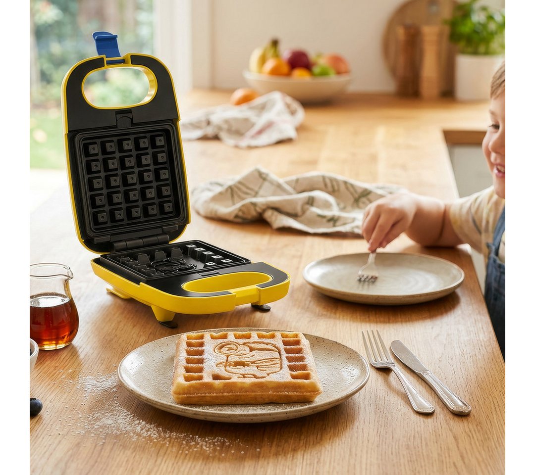 BerlingerHaus 3-in-1-Sandwichmaker Minions 3-in-1 Sandwich-, Waffel- & Grillmaker - 600 W, 600 W, Wechselplatten, Antihaft Bild 4