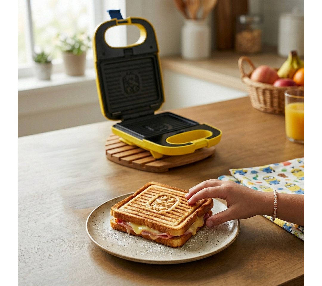 BerlingerHaus 3-in-1-Sandwichmaker Minions 3-in-1 Sandwich-, Waffel- & Grillmaker - 600 W, 600 W, Wechselplatten, Antihaft Bild 5