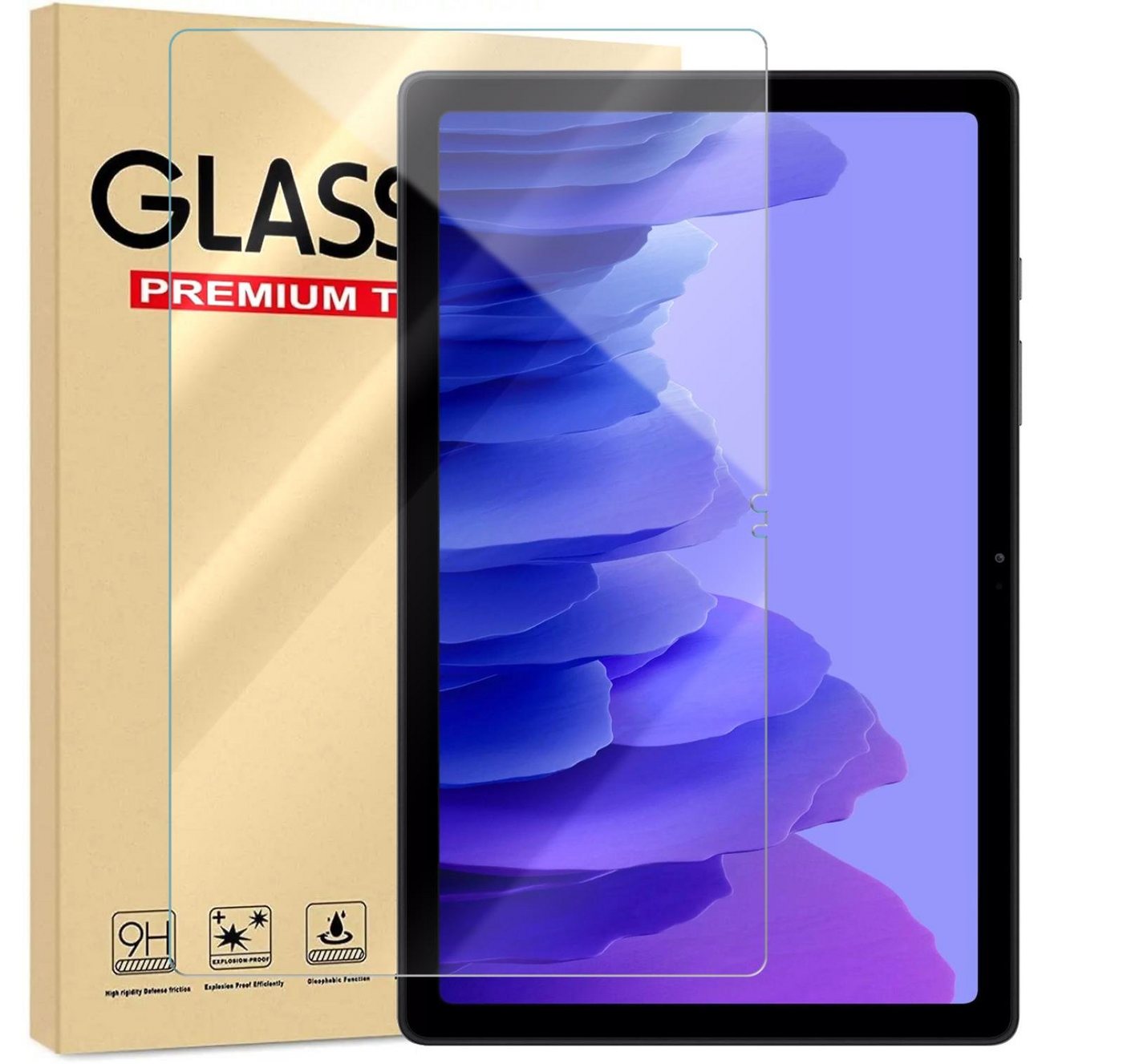 Numerva Schutzfolie Panzer Folie für Samsung Galaxy Tab A7 10.4 2020, (Schutzfolie, 1x Schutzfolie 2x Reinigungstücher), Tablet Display Schutzglas Folie Echt Glas Folie 9H Bild 4
