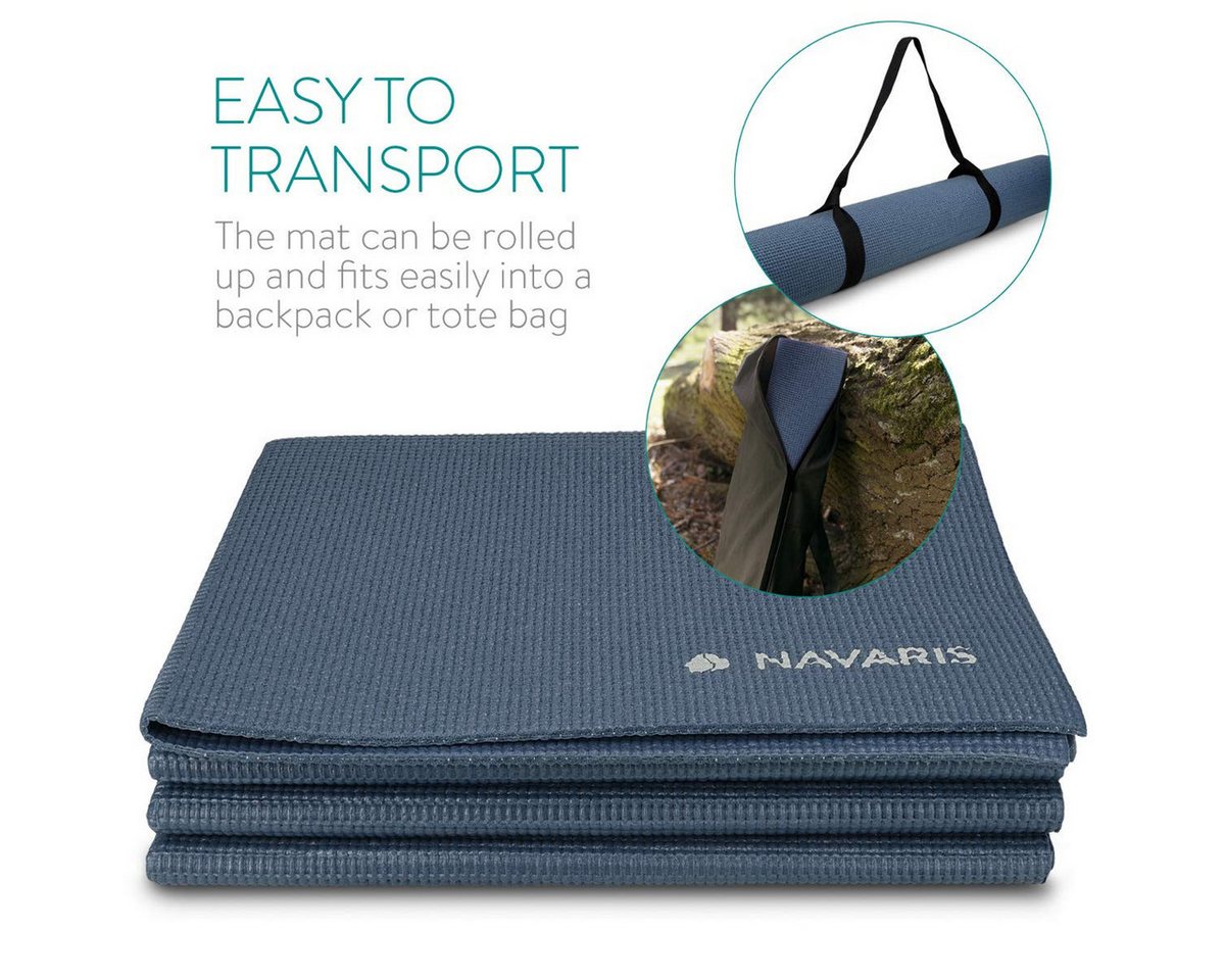 Navaris Fitnessmatte Navaris faltbare Yogamatte 4mm rutschfest, verschiedene Farben Bild 2