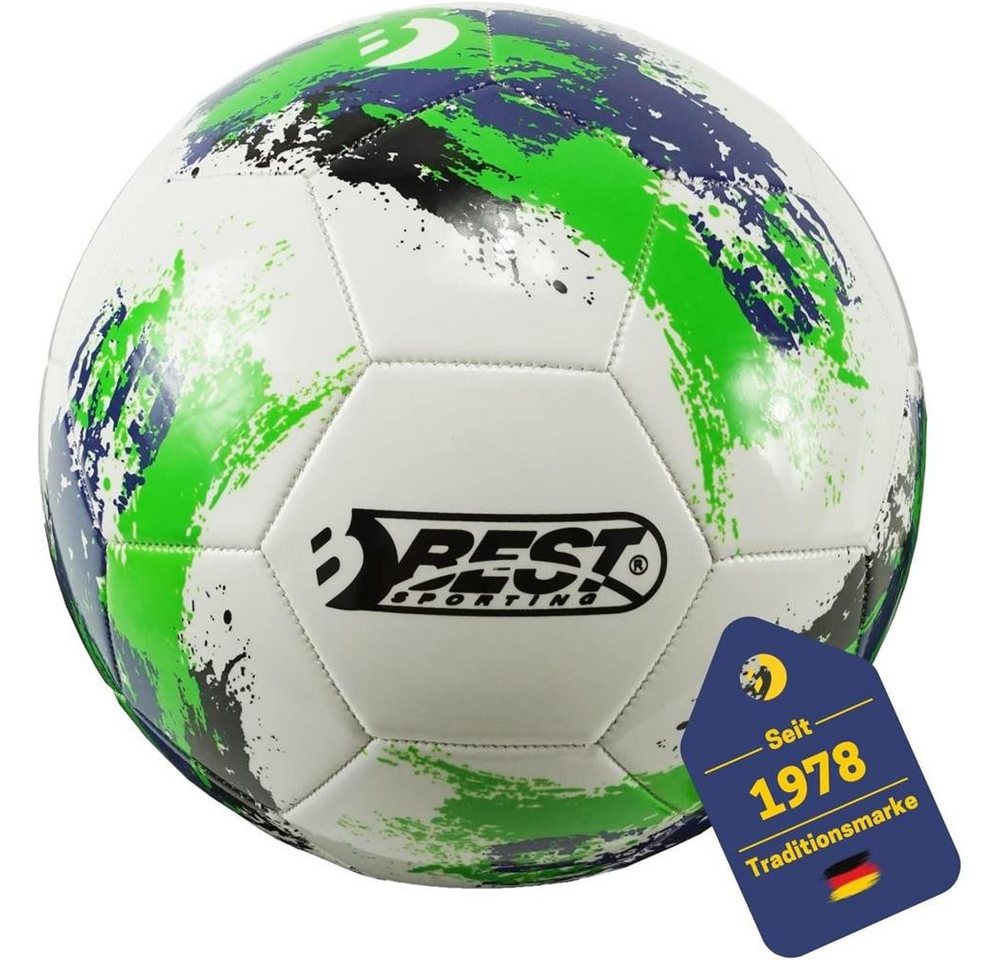 Best Sporting Fußball Valencia Kinderfußball Größe 5 mit Allwetterbeschichtung, Maschinengenäht, abriebfest, Gummiblase, ungepumpt geliefert Bild 2