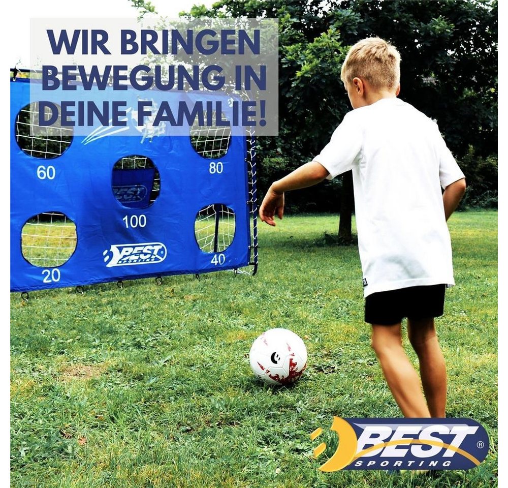Best Sporting Fußball Valencia Kinderfußball Größe 5 mit Allwetterbeschichtung, Maschinengenäht, abriebfest, Gummiblase, ungepumpt geliefert Bild 3