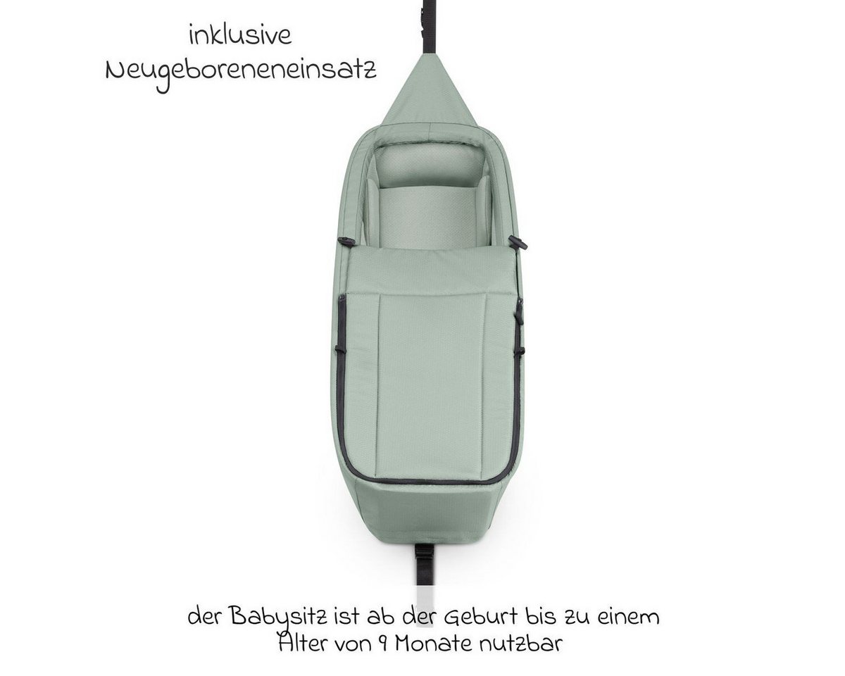 ABC Design Fahrradkinderanhänger Tour 2 - Olive, Fahrradanhänger für 2 Kinder mit Neugeboreneneinsatz & Faltgarage Bild 5