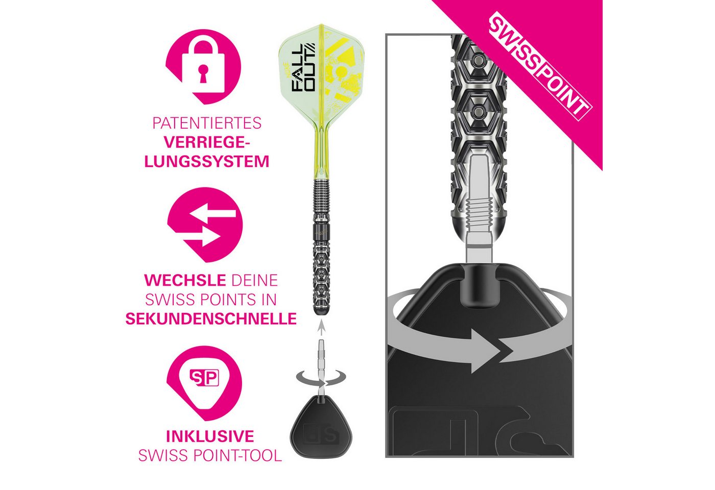 TARGET DARTS Dartpfeil Target Luke Littler Nuke Fallout Swiss Points Steeldarts Bild 2