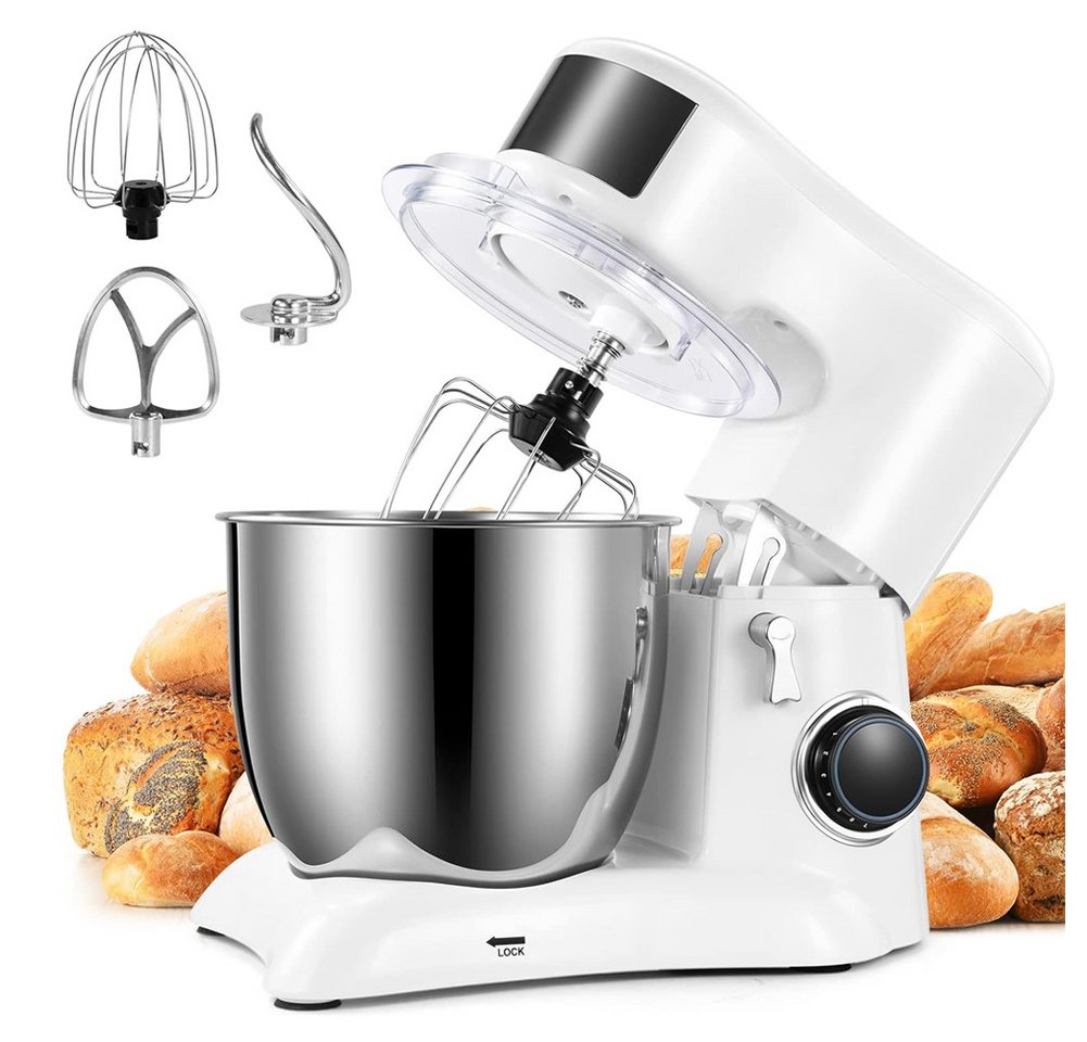 Fine Life Pro Küchenmaschine, 1300,00 W, 5,50 l Schüssel, Mixer, vielseitigeinsetzbar, Flexiruhrer, 10 Geschwindigkeitsstufen