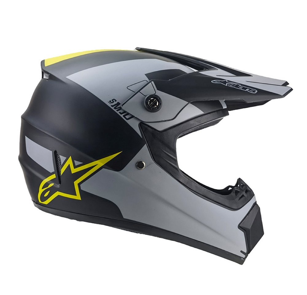 FunSport-Factory Motocrosshelm Motocrosshelm Kindercrosshelm Grau Schwarz Bild 5