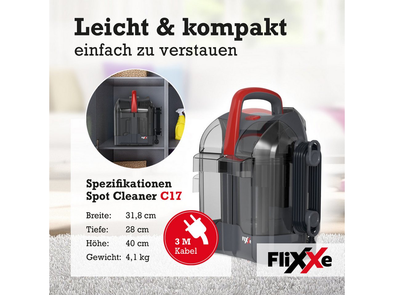 FliXXe Nass-Trocken-Sauger Spot Cleaner C17, 330 W Bild 3