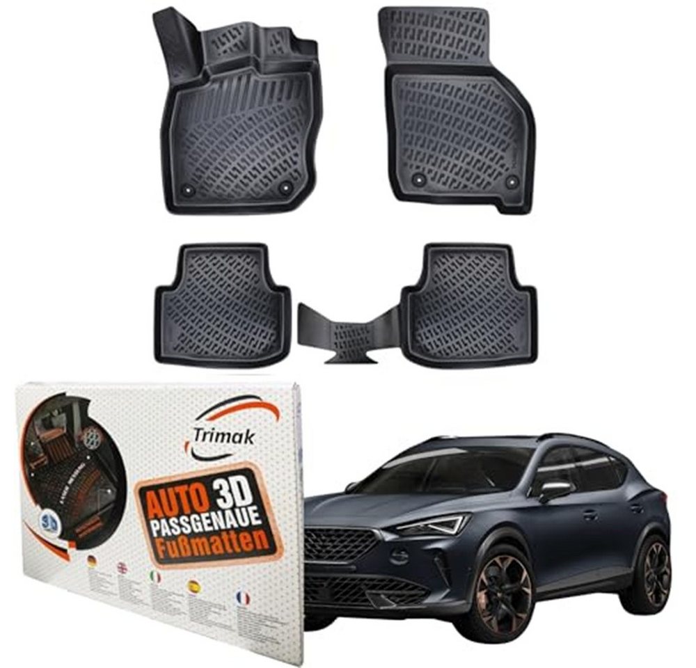 Trimak Passform-Fußmatten Oder Kofferraumwanne Oder Set Cupra Formentor, Cupra Formentor e-Tsi ab 2020 Gummimatten Auto TPE Allwetter Bild 4