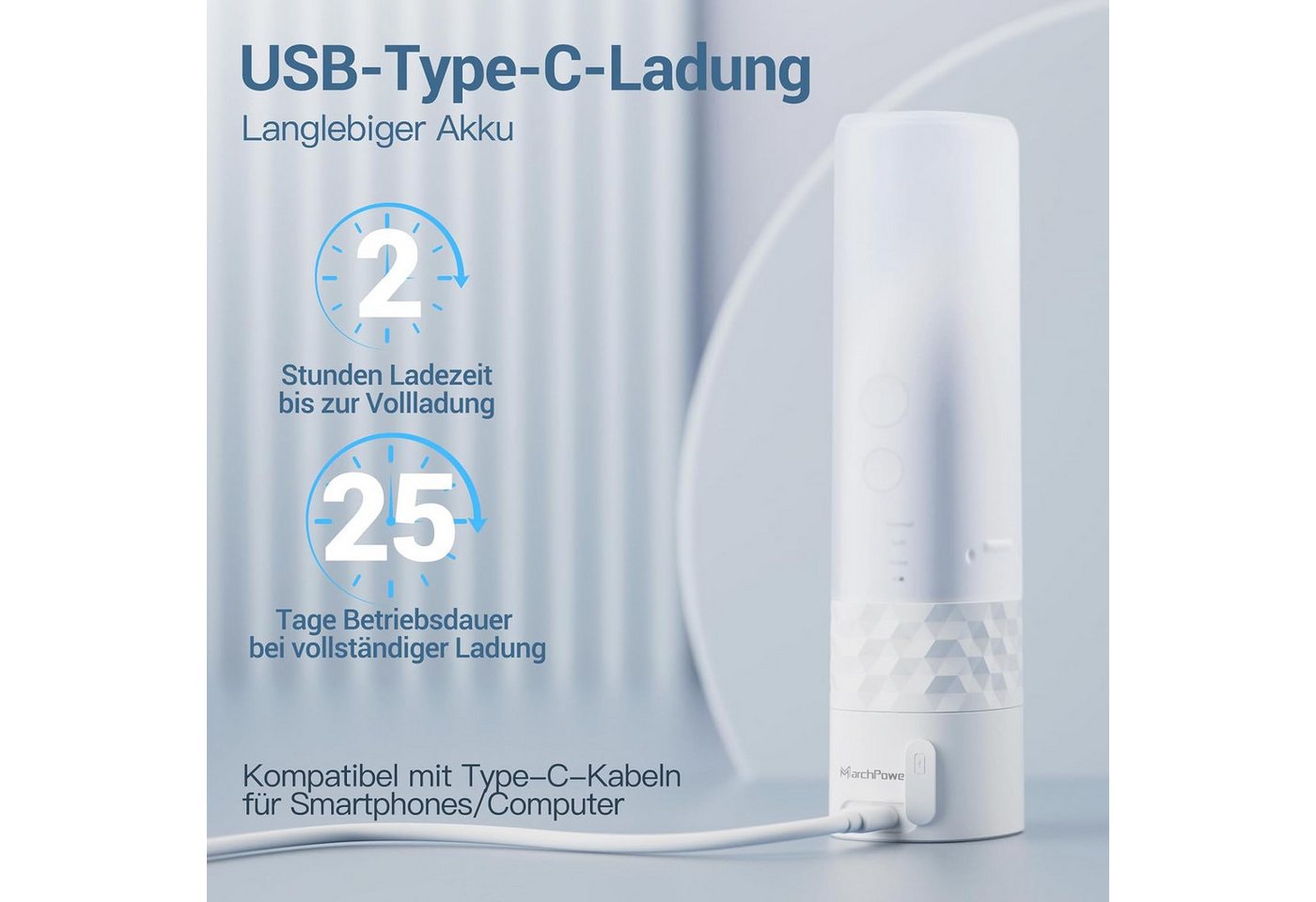 Quntis Elektrische Zahnbürste 3-in-1 Sonic Electric Zahnbürste mit Wasserflosser 46° Sweep-Vibration, 3x4 Modi, 3 Bürstenköpfe & 1 Düse, Kabellos für Reisen & Zuhause, Weiß Bild 3