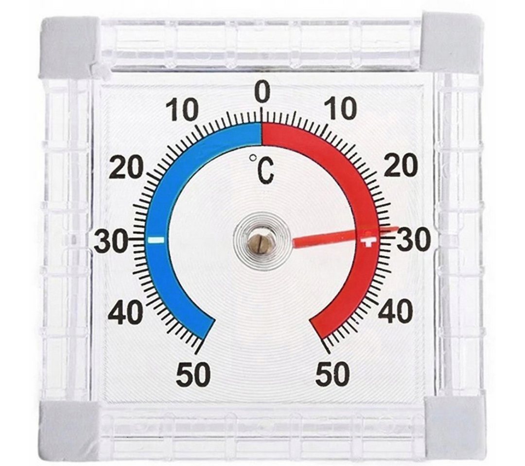 VERK GROUP Fensterthermometer Fensterthermometer Selbstklebend Außenthermometer -50 bis +50 °C, 1-tlg., Selbstklebende Montage, Temperaturbereich -50 bis +50 °C Bild 2