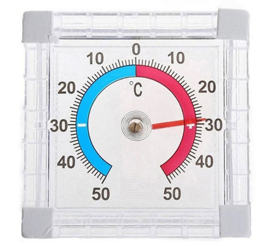 VERK GROUP Fensterthermometer Fensterthermometer Selbstklebend Außenthermometer -50 bis +50 °C, 1-tlg., Selbstklebende Montage, Temperaturbereich -50 bis +50 °C Bild 3