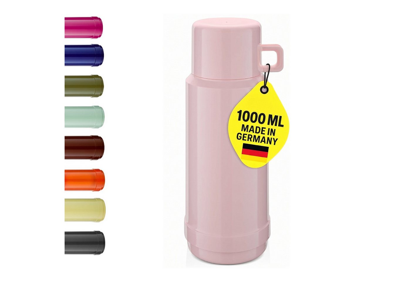 ROTPUNKT Thermoflasche 1L Isolierflasche JESPER-604, 24h heiß / 36h kalt – BPA-frei – mit Becher – Made in Germany Bild 4