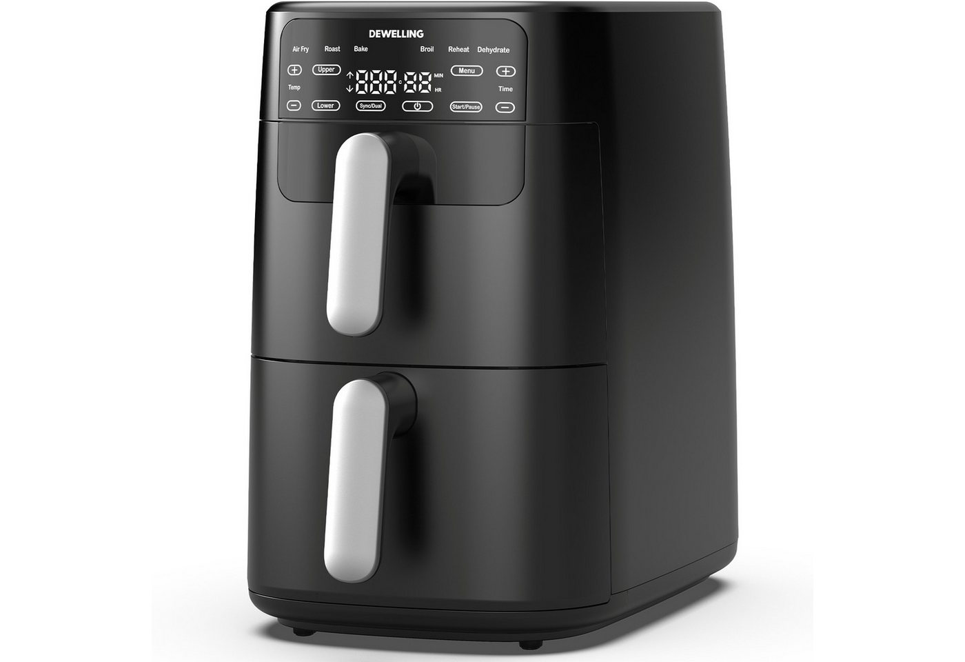 AIMAX Heißluftfritteuse XXL Airfryer 10 L mit Doppelkorb, 6 Programme, Digitaldisplay, 2700 W, Sync-Finish & Dual-Cook, Antihaftbeschichtung & spülmaschinengeeignet Bild 3