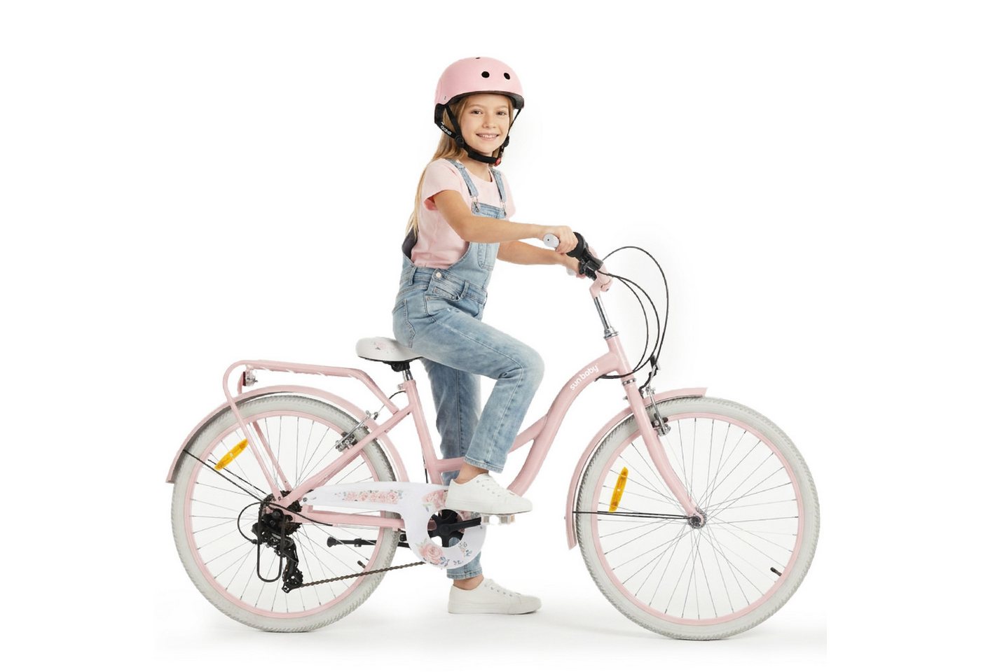 Sun Baby Kinderfahrrad SUN BABY Flower Bike 24 Zoll Mädchenfahrrad 7-Gang Shimano - Rosa