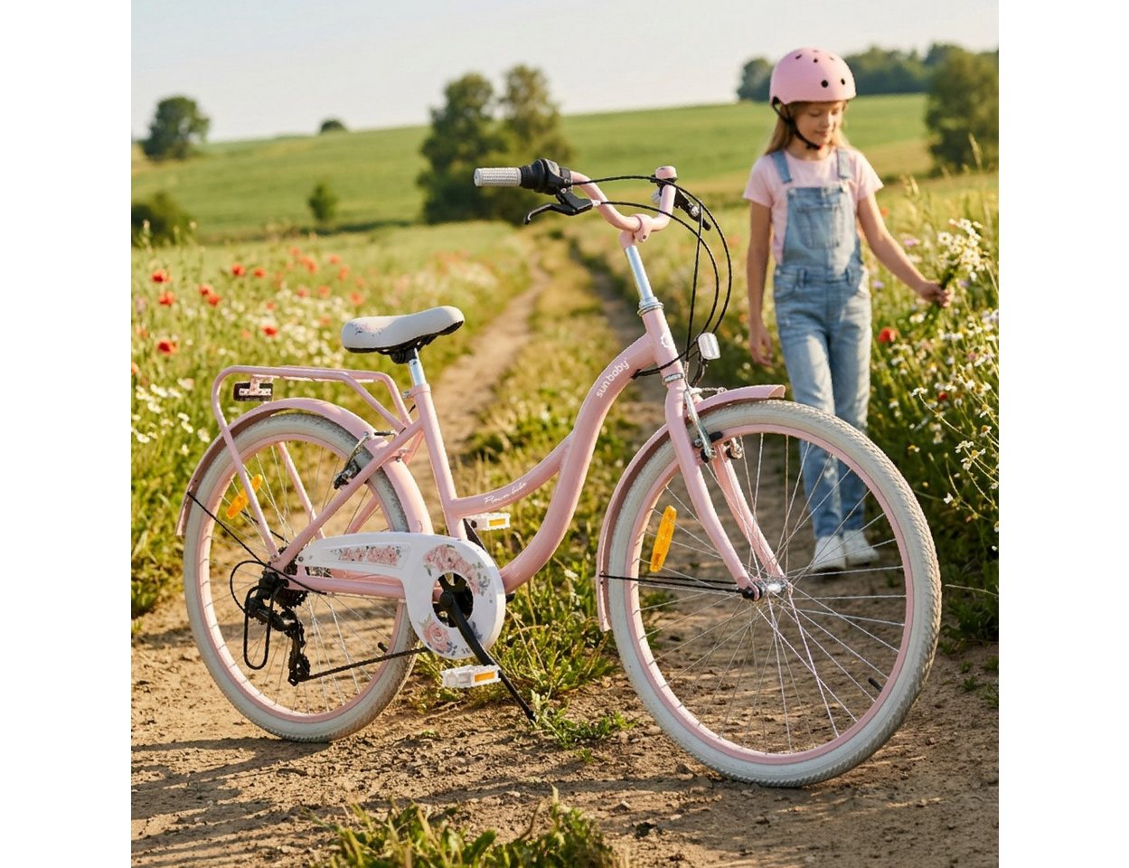 Sun Baby Kinderfahrrad SUN BABY Flower Bike 24 Zoll Mädchenfahrrad 7-Gang Shimano - Rosa Bild 4