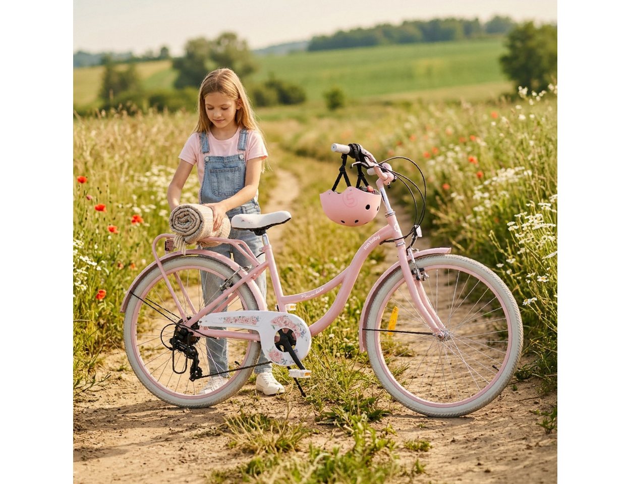 Sun Baby Kinderfahrrad SUN BABY Flower Bike 24 Zoll Mädchenfahrrad 7-Gang Shimano - Rosa Bild 5