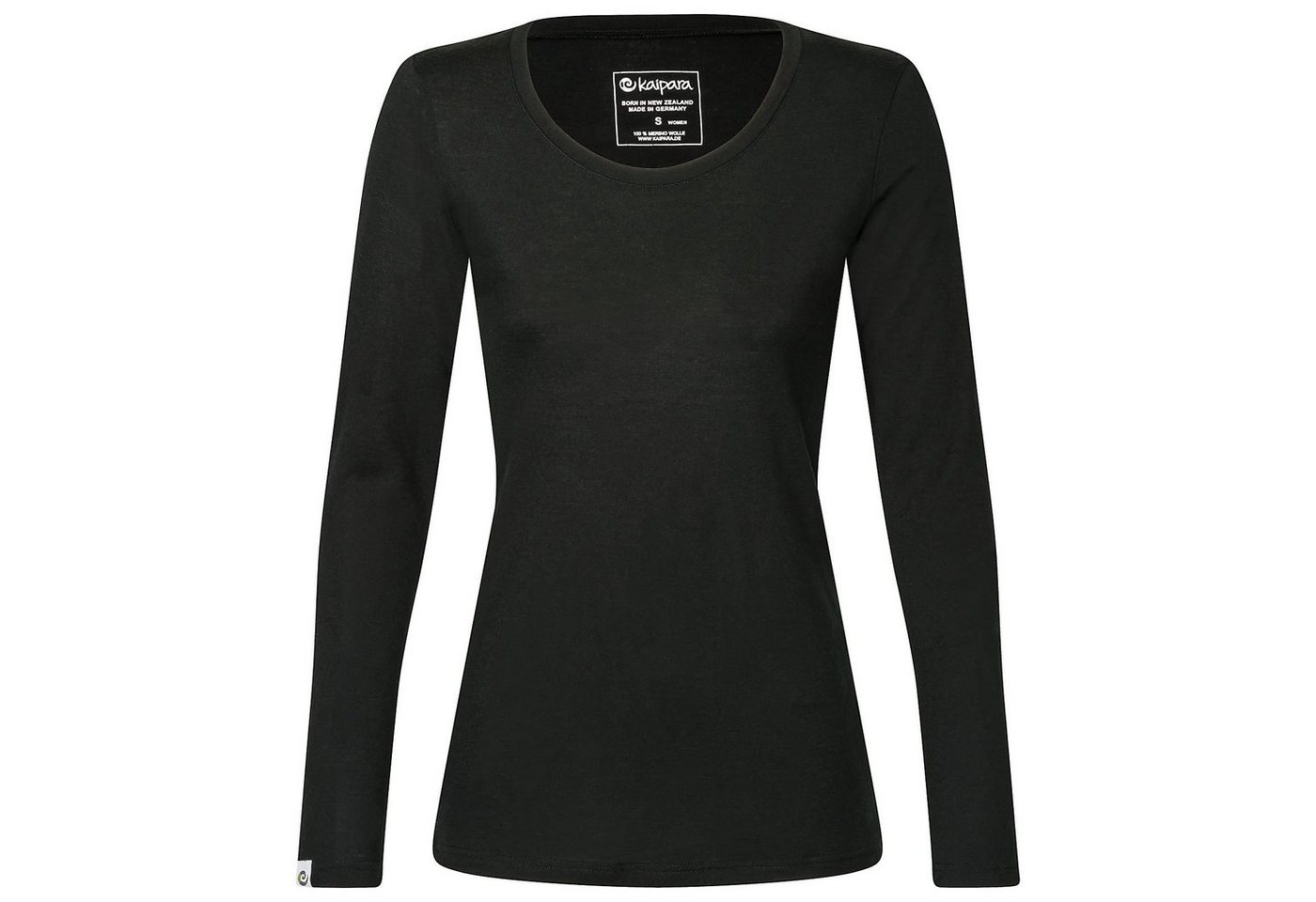 Kaipara - Merino Sportswear Thermounterhemd Merino Damen-Unterhemd langarm Rundhals Slimfit 200 warm (1-St) aus reiner Merinowolle Made in Germany Bild 2