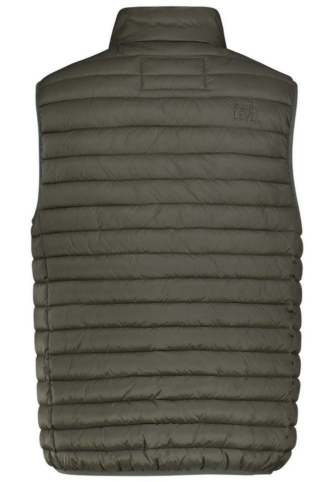 SUBLEVEL Funktionsweste Leichtes, gestepptes Design mit für Herren (1-tlg) Normal Fit Stehkragen Ärmellos Einfarbig wärmend Bild 2