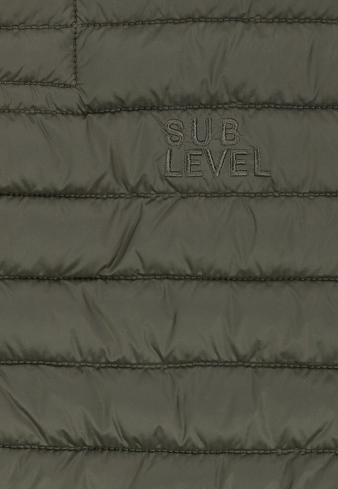 SUBLEVEL Funktionsweste Leichtes, gestepptes Design mit für Herren (1-tlg) Normal Fit Stehkragen Ärmellos Einfarbig wärmend Bild 3