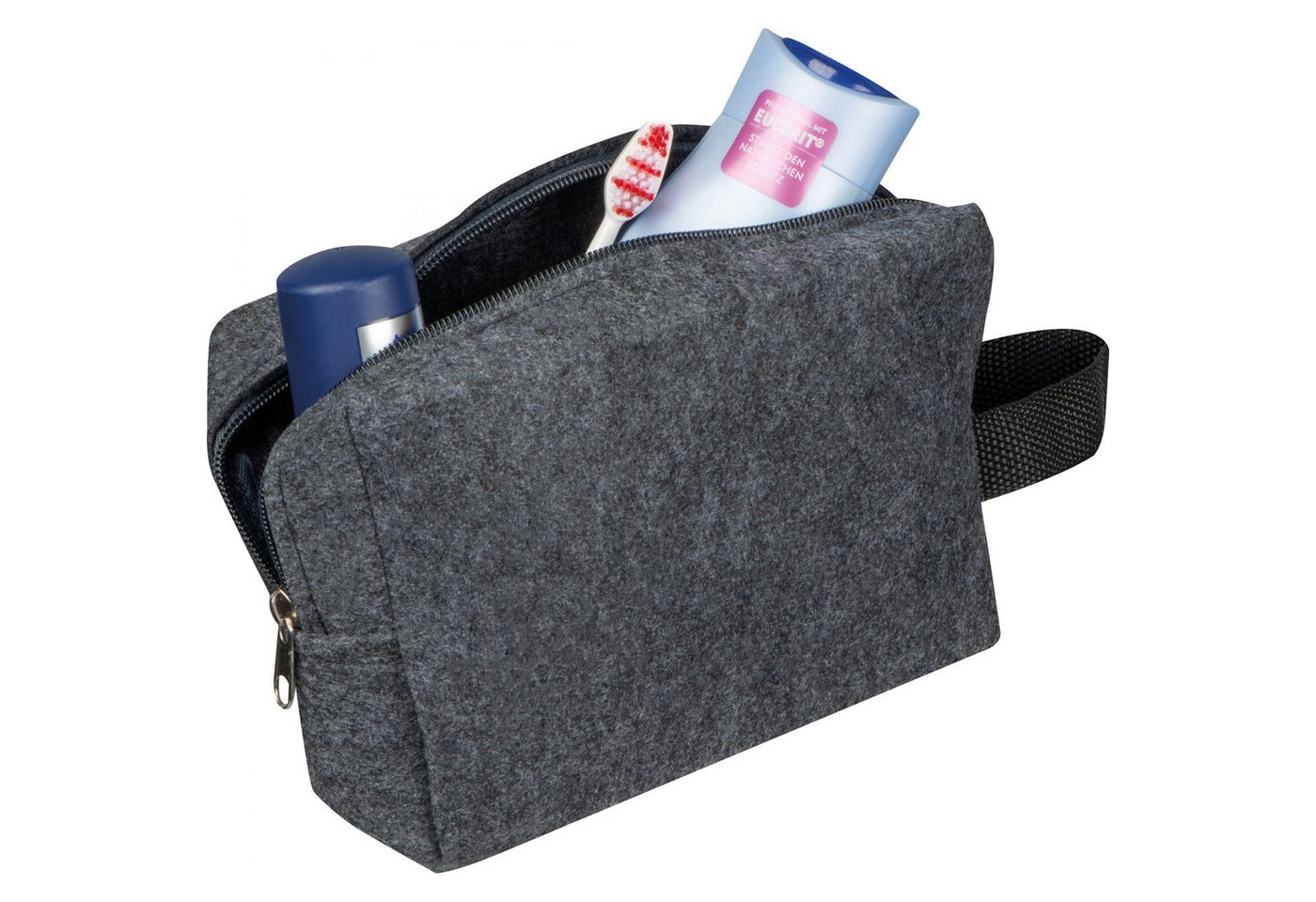 Easy Gifts Kulturbeutel Kosmetiktasche / Kulturtasche / Farbe: grau