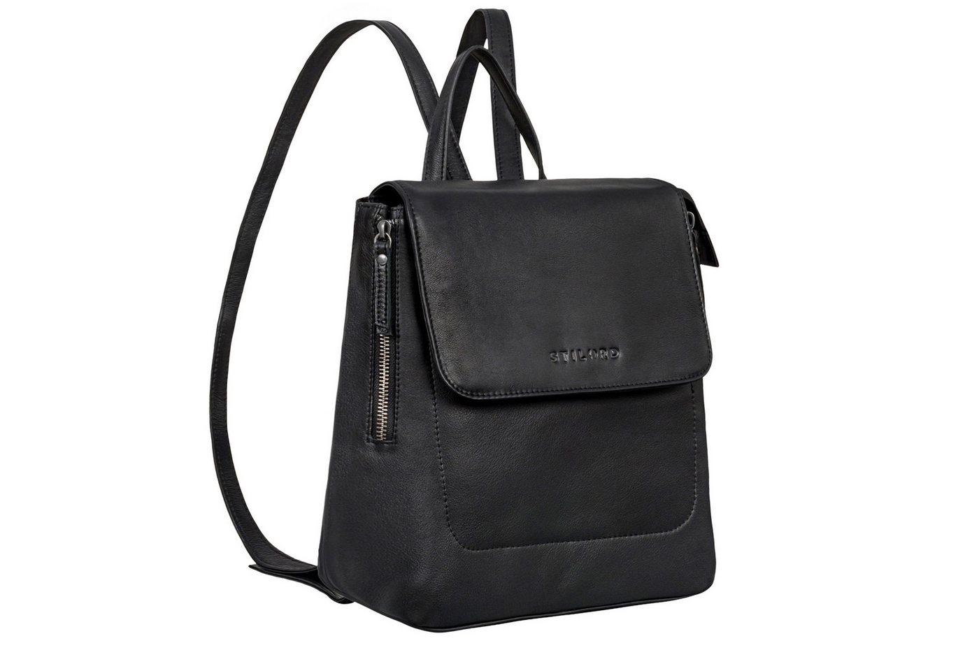 STILORD Cityrucksack "Anisa" Kleiner Rucksack Damen Leder mit vielen Fächern Bild 4