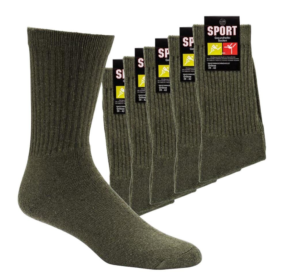 FussFreunde Sportsocken 10 Paar EXTRA ROBUST Armysocken Bundeswehrsocken Vollfrottee (10 Paar) Vollfrotteefuß, umgenähter Rand, schwere Qualität Bild 4