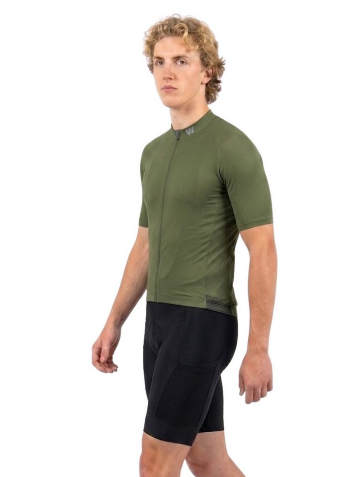 Wulibike Radtrikot Herren Fahrradbekleidungsset mit 3D-Sitzpolster & Cargo-Taschen (2-tlg) Kurzarm Radtrikot + Träger-Fahrradhose für Roadbike Bild 3