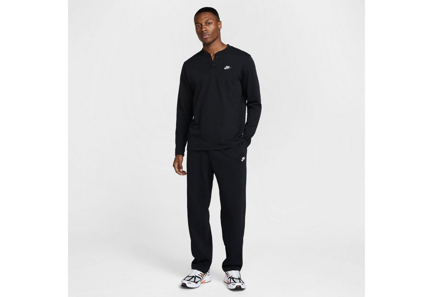 Nike Sporthose M NK CLUB FT OH PANT BLACK/BLACK/WHITE Bild 3