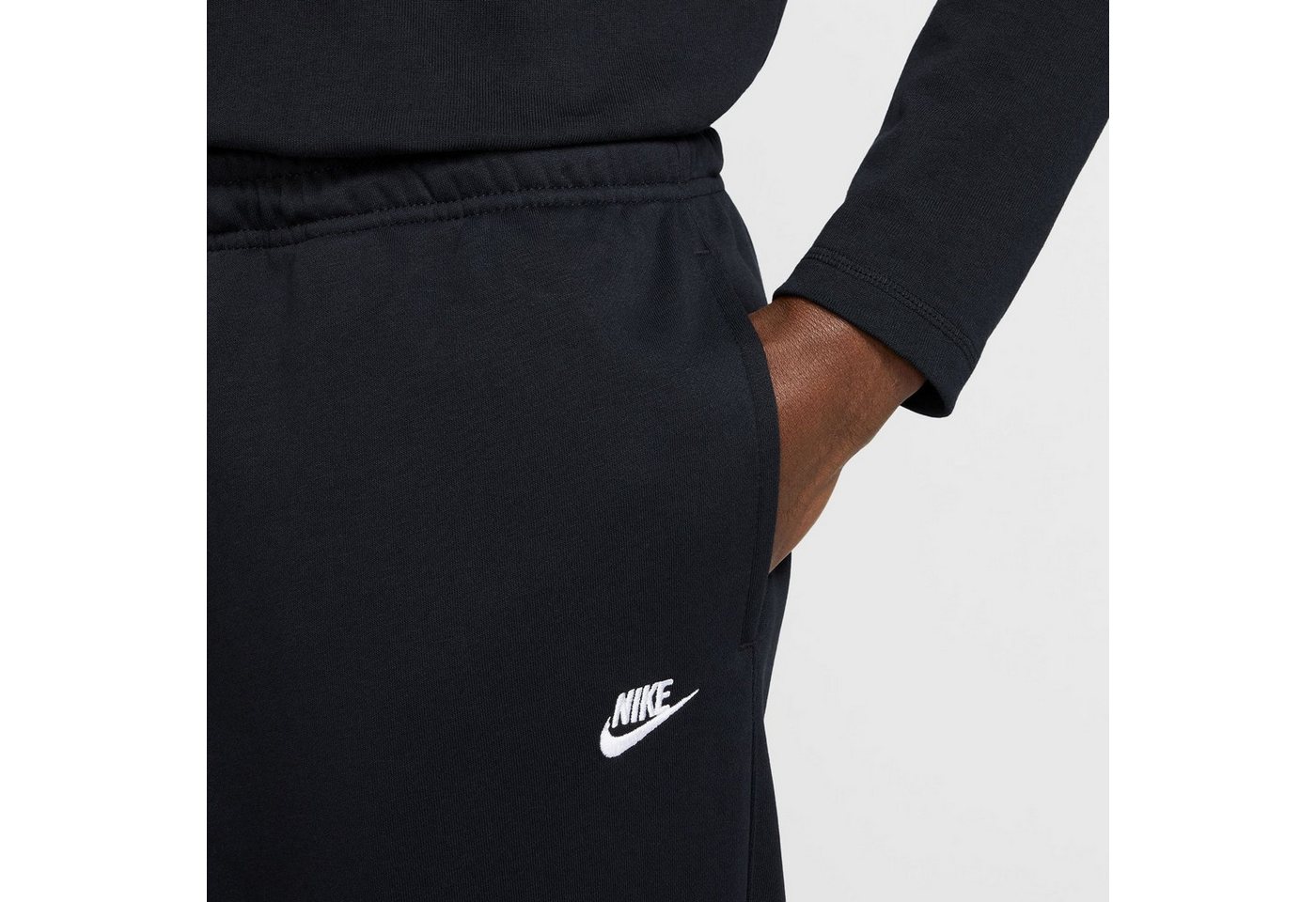 Nike Sporthose M NK CLUB FT OH PANT BLACK/BLACK/WHITE Bild 5