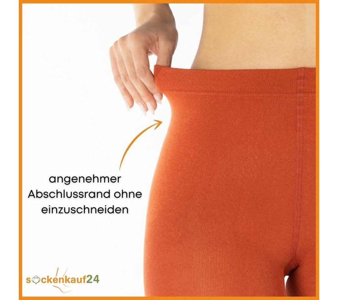 sockenkauf24 Thermoleggings Damen THERMO Leggings mit Innenfleece in vielen Farben (38-40, Kupfer) extra warm Winter Leggings, WP Bild 5