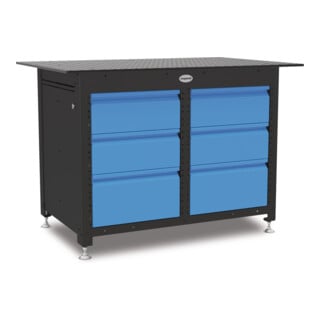 schweisskraft Werkbank Workstation 1208 geschlossen inklusive 6 Schubladen