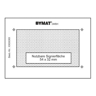 schweisskraft Langzeitschablone DIN A8 54 x 32 mm Kunststoffr.