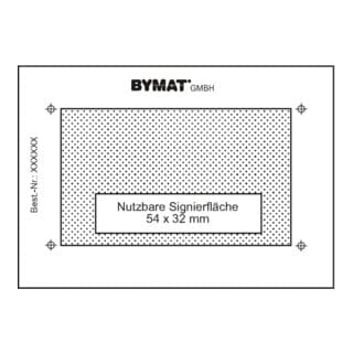 schweisskraft Langzeitschablone DIN A8 54 x 32 mm Kunststoffr.