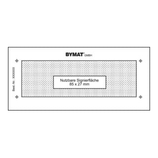 schweisskraft Langzeitschablone 1/2 DIN A7 85 x 27 mm Kunststoffr.