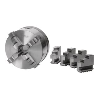 Optimum Vierbacken-Drehfutter Guss Camlock Ø250mm DIN ISO 702-2 Nr.6 zentr.spannend