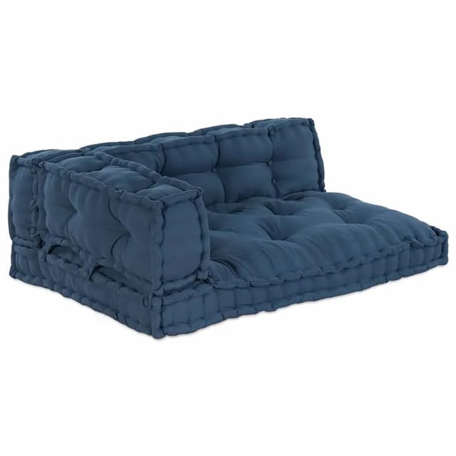 Pallet Sofa Kissen 3 Pcs Indigo Stoff Vidaxl